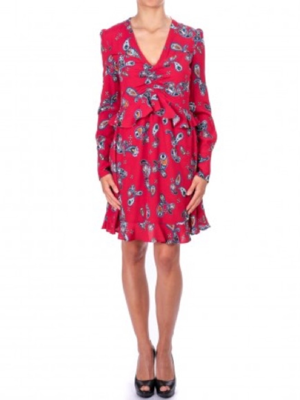 PINKO Kite Paisley Print Viscose Mini Dress Size 6 US